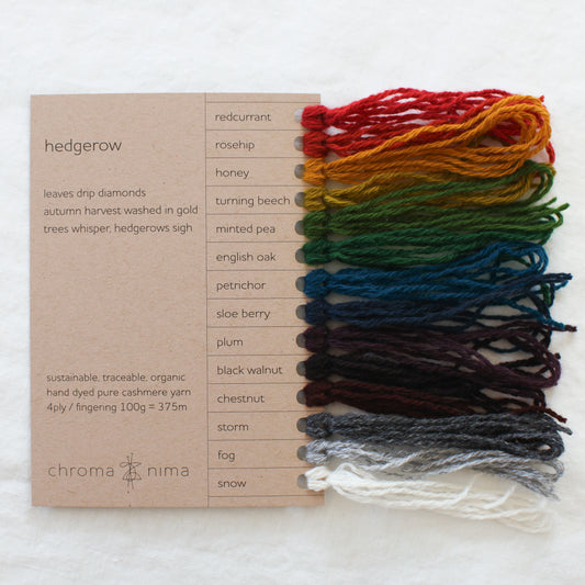 hedgerow 4ply shade cards