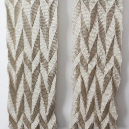 a close up view of the Ups and Downs scarf on a white background